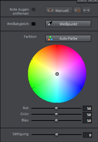 Farbeinstellungen Video Deluxe